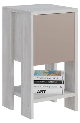 Produktbild von Nachttisch aus Holz "Ema" 30 x 30 x 55 cm – Weiß