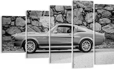 Produktbild von Bild auf Leinwand - Leinwandbild - 5 Teile - Auto Ford Mustang - 100x60cm - Wand Bild - Wanddeko - Wandbilder - Leinwanddruck - Bilder - Wanddekoration - Leinwand bilder - Wandbild - EG100x60-5011