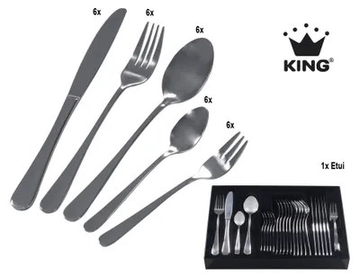A set of cutlery and a presentation case for cutlery.