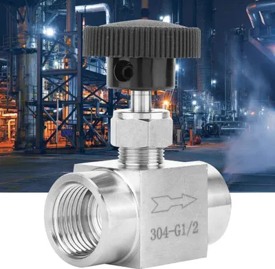 Produktbild von Edelstahl-Durchflussregelventil, Drosselventil-Rückschlagventil für Wasser-Gas-Öl-Getriebe 1/8 Zoll, 1/4 Zoll, 1/2 Zoll (optional) (1/2)