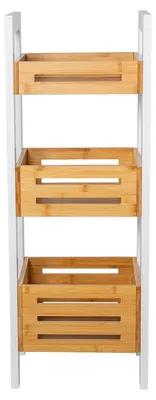 Obrázok produktu pre Drevený kúpeľňový regál 28 x 78 x 20 cm hnedý