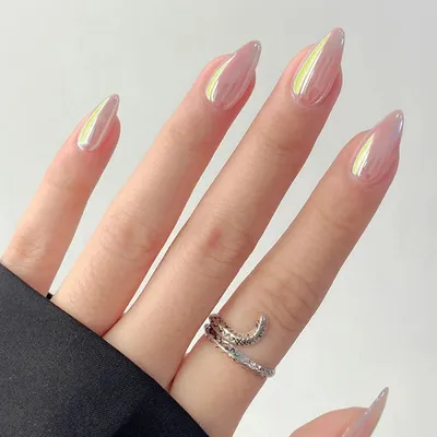 Produktbild von Künstliche Nägel Mandel Aurora French 24 Stück Ballerina Acrylnägel zum Aufkleben