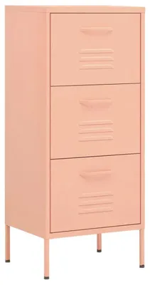 Obrázek produktu pro vidaXL Úložná skříň růžová 42,5x35x101,5 cm Ocel