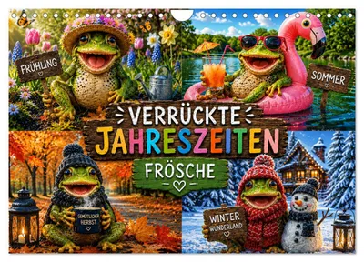 Produktbild von Verrückte Jahreszeiten Frösche (Wandkalender 2027 DIN A4 quer), CALVENDO Monatskalender