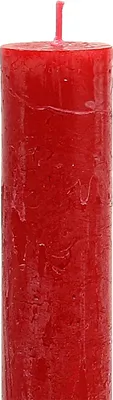 Produktbild von Durchgefärbte Stabkerzen Rot 34x300mm 4er-Set - Weihnachtsdeko Premiumkerzen, 4 Stück