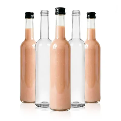 Zdjęcie produktu dla SUPERBUTELKI - 5 szt. Butelki na alkohol 350 ml Futura Zestaw butelek na wino, nalewki, syrop, likier, oleje