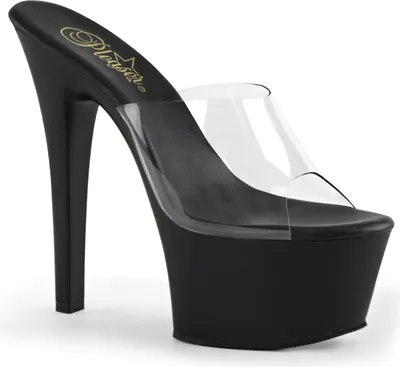 Produktbild von ASPIRE-601 Damen Slipper von Pleaser, Transparent Schwarz , EU 40, US 10