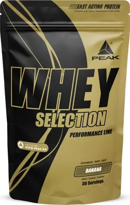 Immagine prodotto di Whey Selection - 900g : Banana I 30 porzioni I Proteine multicomponente I Isolato di siero di latte I Concentrato di siero di latte I Idrolizzato di siero di latte I Isolato di soia I Aggiunta di L-leucina I Costruzione muscolare ..