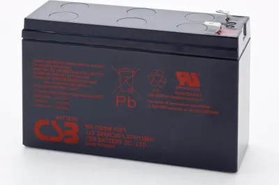 Produktbild von CSB-HR1224WF2F1 12 Volt AGM Bleiakku 2Ah - 24Wh, 151x51x98,3mm +Pol 6,3 / -Pol 4,8mm Hochstromfest
