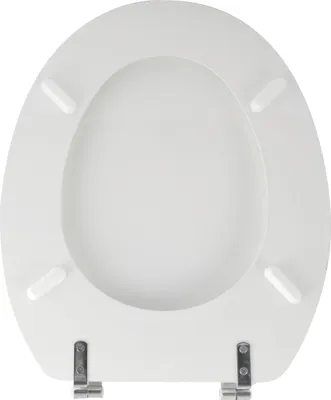 Immagine prodotto di Sedile WC MSV Coperchio del WC Anima in legno MDF "Uni white" Cerniere in acciaio inox - qualità elevata e stabile