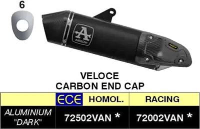 Produktbild von Ciemny aluminiowy układ wydechowy Slip-On ARROW dla Triumph Tiger 1200