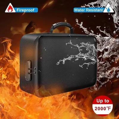 Zdjęcie produktu dla Szafka na dokumenty, wielopoziomowa, o dużej pojemności, wielofunkcyjna szafka do użytku domowego, certyfikat, dokumenty, ognioodporny organizer na paszporty.