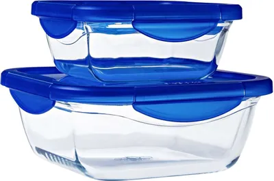 Immagine prodotto di Ciotola quadrata con coperchio Cook & Go Set di 2 pezzi