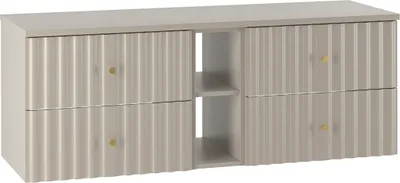 Produktbild von Waschtischunterschrank 140.6cm Izae mit 4 Schubladen, Kaschmir