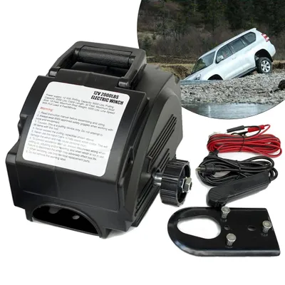 Obrázok produktu pre elektrický navijak 12 V, menovitá ťažná sila 2000 libier, valivá sila 6000 libier, ručné diaľkové ovládanie,