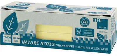 Immagine prodotto di inFO 5653-11box Riciclaggio note adesive standard 5653-11BOX giallo 12 pastiglie