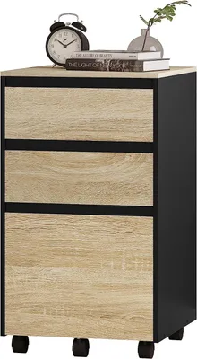 Obrázok produktu pre Mobilná archívna skriňa s 3 zásuvkami a kolieskami | 40x40x70 cm