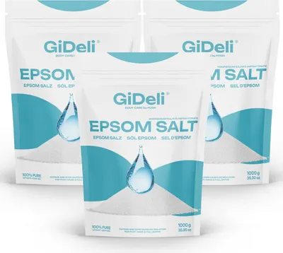 Image de Sel d'Epsom 3 kg Sel amer Sulfate de magnésium Sels de bain Bain de pieds Gommage Jardin GiDeli