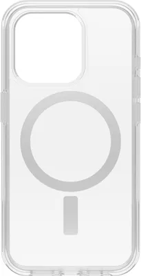 A clear, studio shot of a transparent phone case.