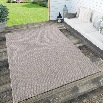 Produktbild von In- & Outdoor Teppich, Terrasse u. Balkon, Wetterfest Einfarbig m. Struktur Grösse 140x200 cm