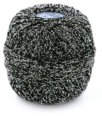 Produktbild von Gründ Glitter Garn uni 25g,110 m LL,85 % Viskose/15%met. Garn 8213 uni schwarz