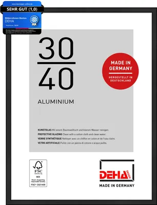 Produktbild von DEHA Design Aluminium Bilderrahmen Boston, 30x40 cm, Eloxal Schwarz Matt