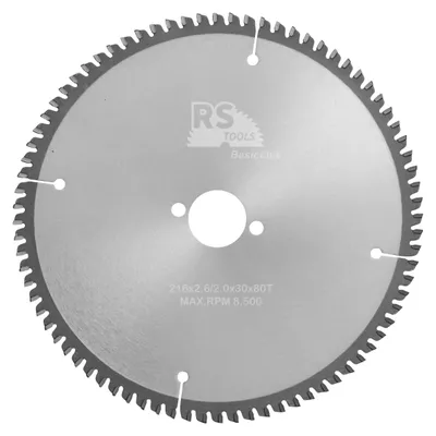 Productafbeelding van RStools HM cirkelzaag BasicLine Ø216 x 2,6 x 30 mm T=80 aluminium