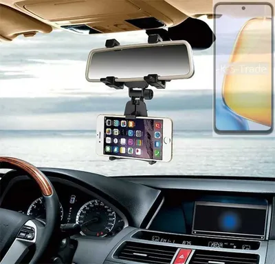Produktbild von K-S-Trade Smartphone Halterung kompatibel mit Vivo Y200i 5G Rückspiegel Halterung schwarz Auto Halterung KFZ Halter