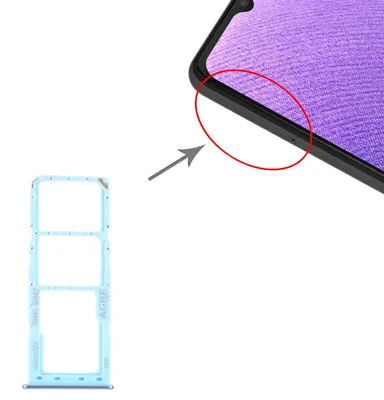 Image de Support pour carte SIM pour Samsung Galaxy A32 A325, bleu, plateau pour carte Micro SD, pièce de rechange