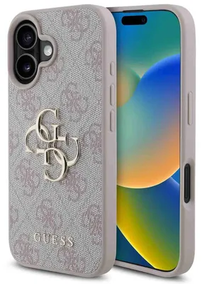 Imagen del producto de GUESS 3666339327644, Obal, Apple, Apple iPhone 16, 16 cm (6,3 pulgadas), Rosa