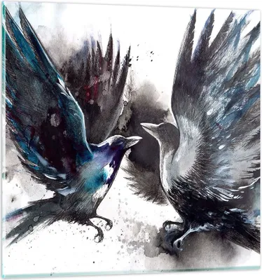Produktbild von Bilder auf glas - Vogel Natur Feder - 60x60cm - Glasbilder - Wandbilder - Kunstdruck - zum Aufhängen bereit - Wanddekoration aus Glas - Glas Bilder - Wandbild auf Glas - Einteilig - GAC60x60-3761