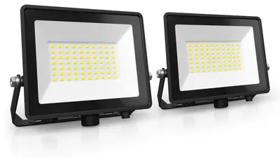 Image de Ledvion Lot de 2 ECO Projecteur LED Extérieur IP65 50W 110lm/W 6500K
