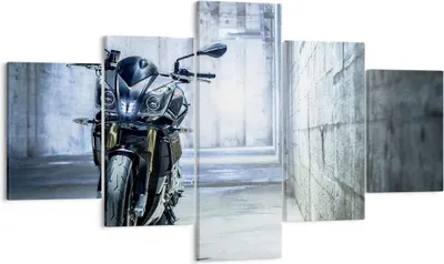 Produktbild von Bild auf Leinwand - Leinwandbild - Motorrad retro klassisch - 125x70cm - Wand Bild - Wanddeko - Leinwanddruck - Bilder - Kunstdruck - Wanddekoration - Leinwand bilder - Wandkunst - EA125x70-2523