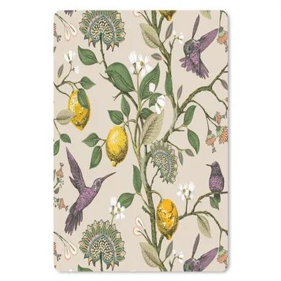 Produktbild von MuchoWow® Mauspad Mousepad Muster - Vogel - Pflanzen - Obst 18x27 cm - Mousepads - Maus Mat - Pad - Mausunterlage