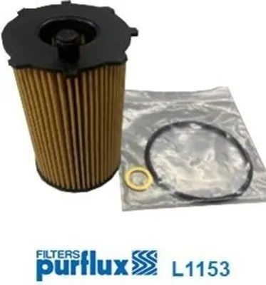 Produktbild von Ölfilter PURFLUX L1153 Filtereinsatz für KIA SORENTO III für HYUNDAI SANTA FÉ II (CM)