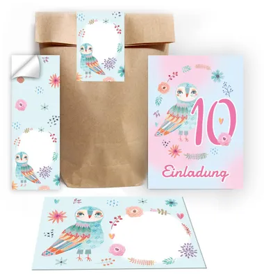 Zdjęcie produktu dla 12 zaproszeń na 10. urodziny