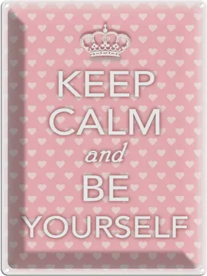 Produktbild von vianmo Blechschild 40x30 cm Keep Calm and be yourself
