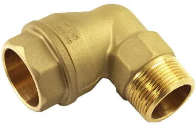 Image de Raccord coudé Kaldewei, 90°, 20 mm x G1/2", en laiton, pour tuyaux en PE pour eau potable, 1 pièce.