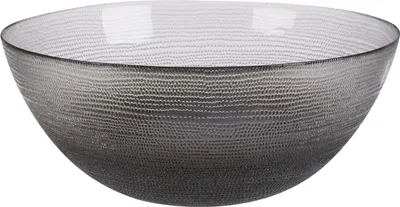 Produktbild von LAKRIS Glas-Dekoschale Anthrazit, Ø 28 cm, Höhe 12 cm, geprägtes Muster