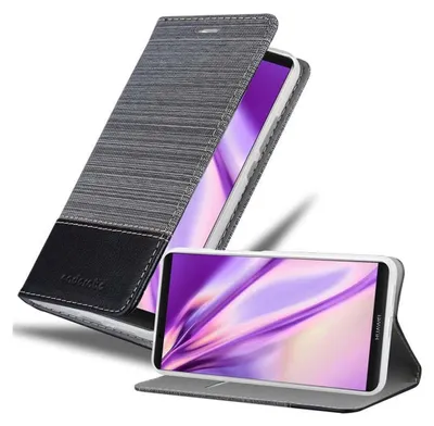 Produktbild von Cadorabo Hülle für Huawei MATE 10 PRO Schutzhülle in Grau Handy Hülle Etui Book Case Cover