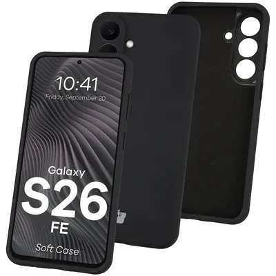 Produktbild von Silikon Handyhülle für Galaxy S26 FE, Bizon Soft Case, Schwarz