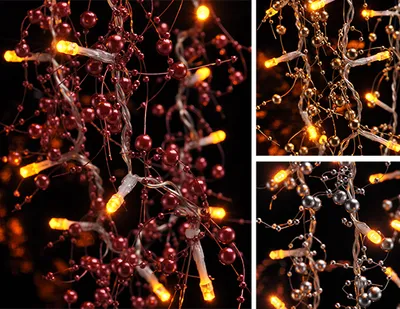 Produktbild von LED Lichterkette, mit Perlen verziert