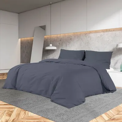 Produktbild von "2026 Promotion" Bettwäsche-Set - Bettbezug - Anthrazit 200x220 cm Leichte Mikrofaser - Bettwäschen CC347