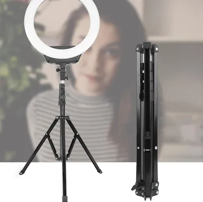 Productafbeelding van KINGJOY FL2019, verstelbaar camerastatief van 1,8 meter, statief voor lampen, telefoonhouder voor live-uitzendingen