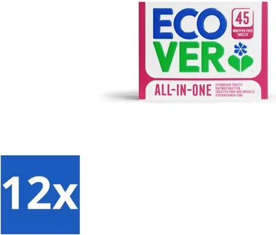 Produktbild von Ecover - All-in-One Geschirrspültabs - Zitrone & Mandarine - 45 Tabs - Vorteilspack - 12 Stücke