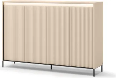 Produktbild von Furniture24 Kommode Trend Tg-04 Flurschrank Led Sandbeige Sideboard