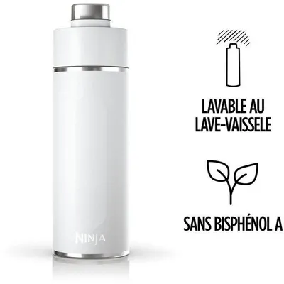 Zdjęcie produktu dla Termos Ninja Thirsti o pojemności 530 ml, wykonany ze stali nierdzewnej, w ciemnoszarym kolorze