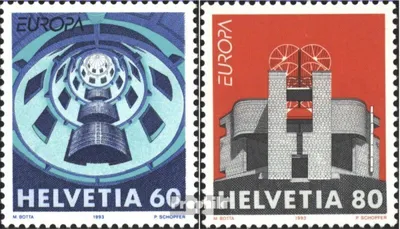 Produktbild von Briefmarken Schweiz 1993 Mi 1499-1500 (kompl.Ausg.) gestempelt Europamarken