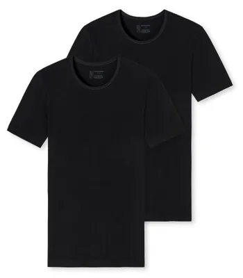 Produktbild von Schiesser Herren 2 er Pack T-shirt Gr. 6  schwarz