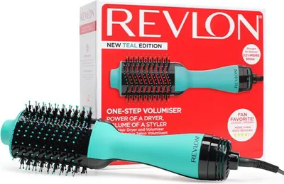 Image de Revlon RVDR5222TE, brosse à air chaud, chaude, noir, turquoise, alimentation secteur, 285 mm, 100 mm